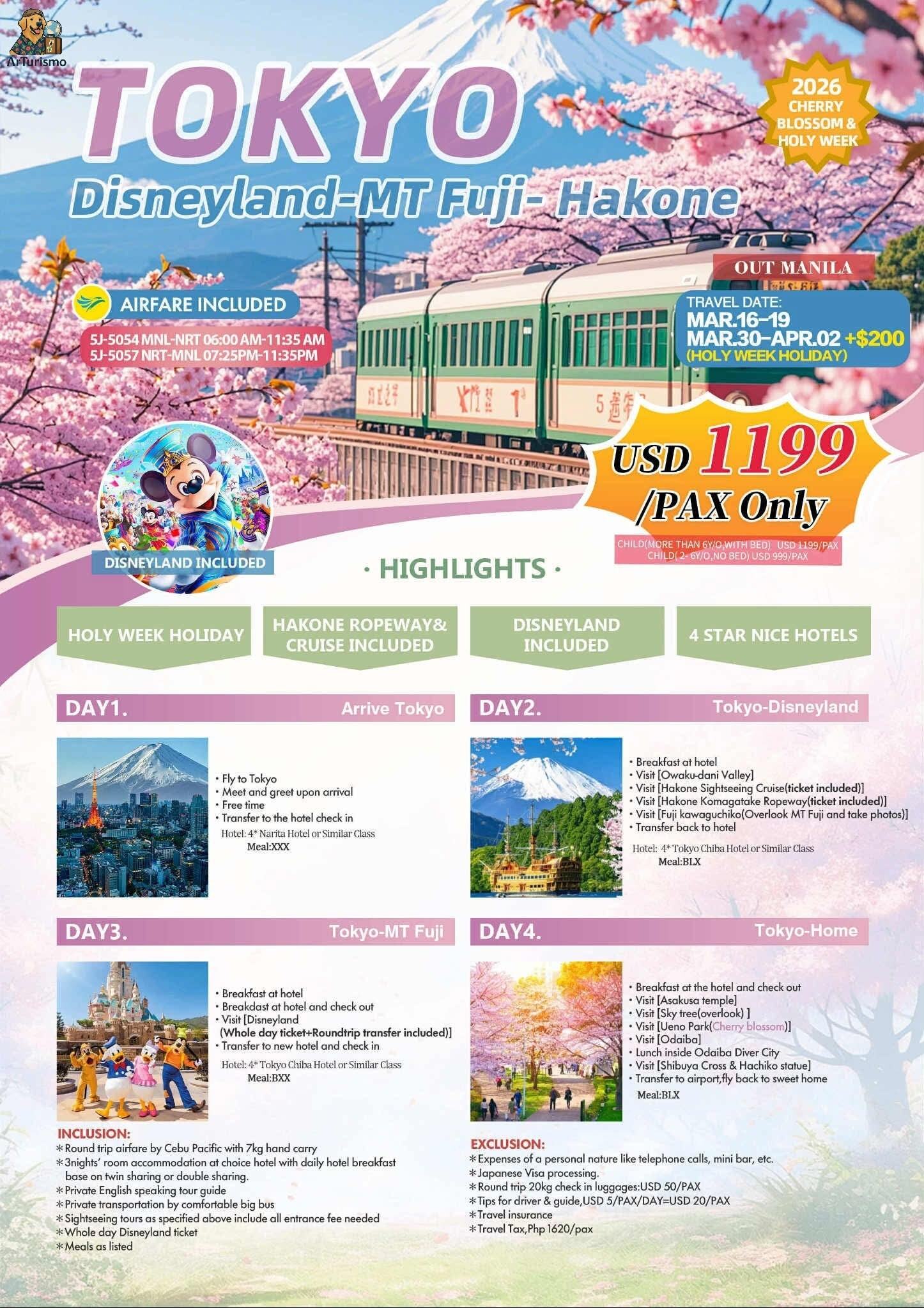 Tokyo + Mt. Fuji + Hakone